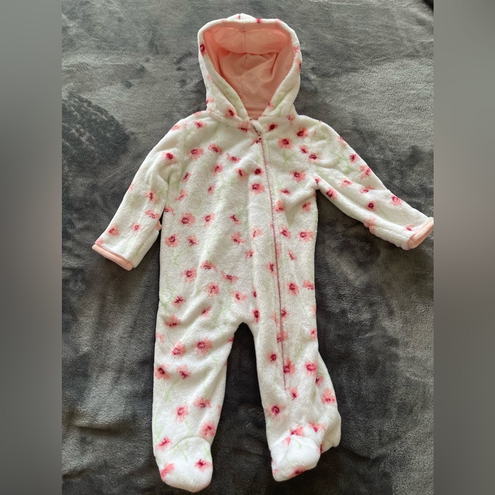 Laura Ashley • Floral Cozy Hooded Overall